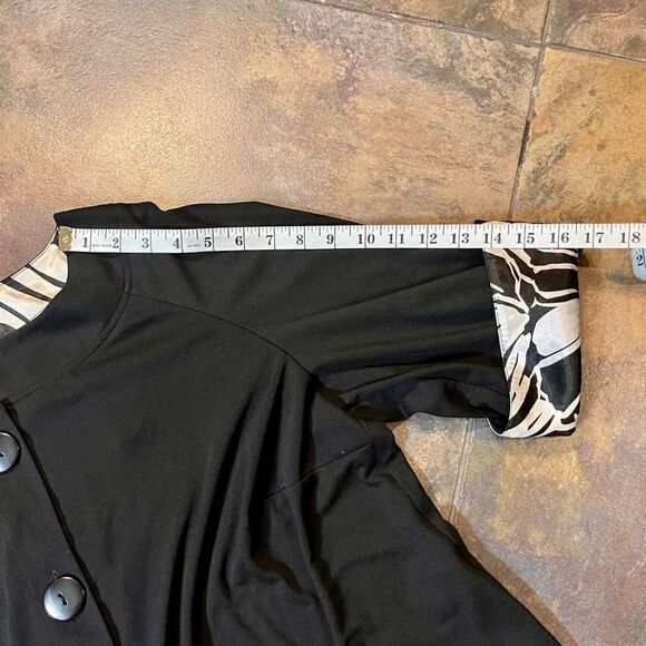 Studio 1 Dress Cardigan Cape Jacket Zebra Trim 20 W - Picture 4 of 11